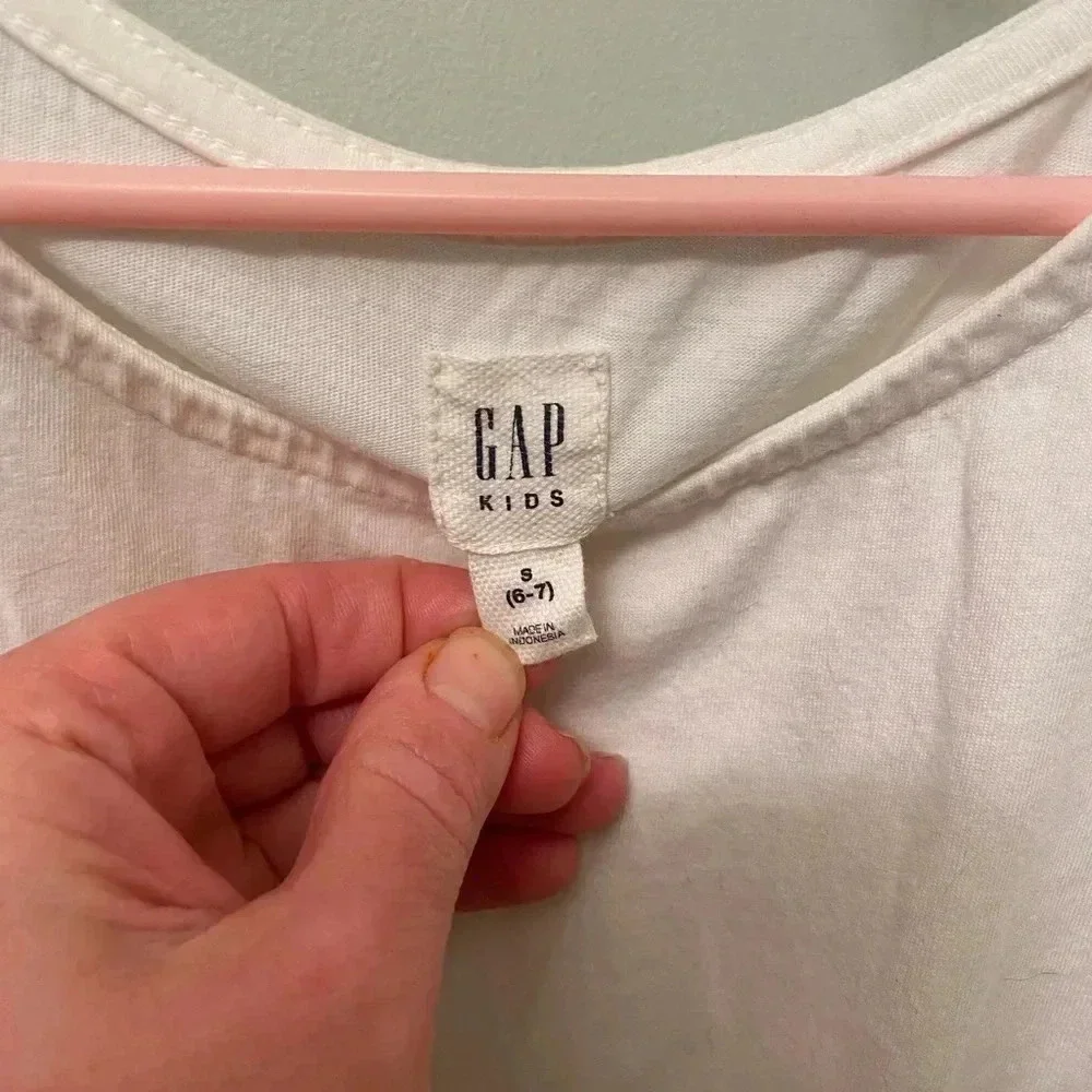 Gap kids ombré pink white dress cap sleeves small 6-7